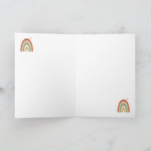 Carte De Remerciements Col cravate motif arc-en-ciel bohème