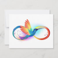 Colibri arc-en-ciel avec symbole Infinity