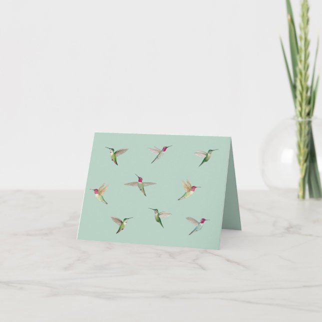 Carte De Remerciements Colibris d'Anna (Devant)