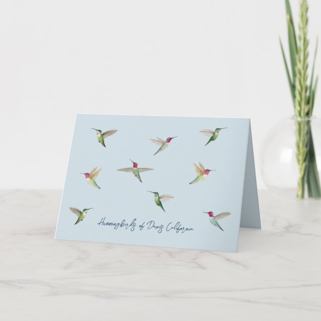Carte De Remerciements Colibris d'Anna de Davis (Devant)