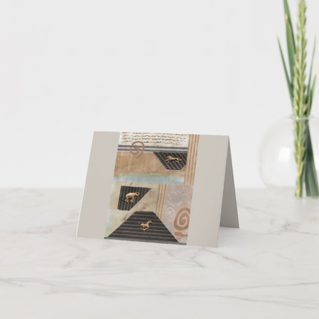 Carte De Remerciements Collage d'animaux africains (Devant)