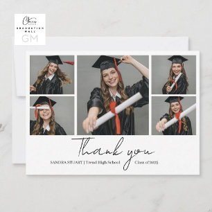 Carte De Remerciements Collage de photos de fin d'études Remise des diplô