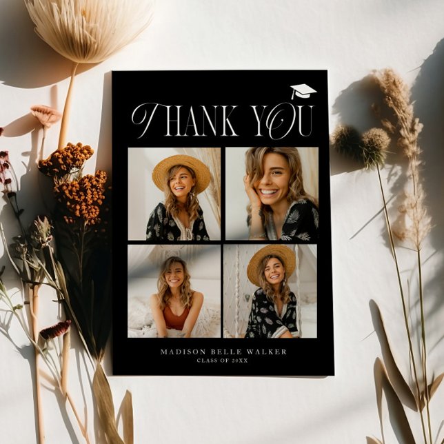 Carte De Remerciements Collage de photos de remerciement de fin d'études  (Créateur téléchargé)