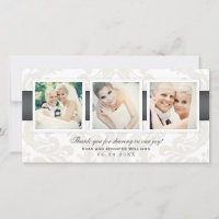 Collage photo de Mariage vintage Damask Pewter