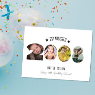 Carte De Remerciements Collage photo pour 18e anniversaire créé en 2008