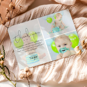 Carte De Remerciements Collage photo pour enfants modernes