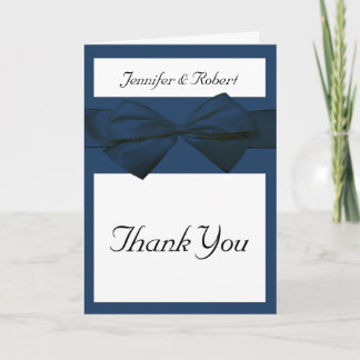 Carte De Remerciements Collection de mariages bleu marine