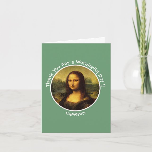 Carte De Remerciements Collection Leonardo da Vinci Mona Lisa (Devant)