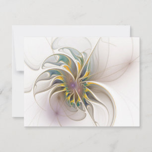 Carte De Remerciements Colorful fractal ornament. Flower art