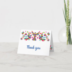 CARTE DE REMERCIEMENTS COLORFULL OTOMI MEXICAN