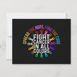Carte De Remerciements Combattre le cancer dans toutes et chaque couleur