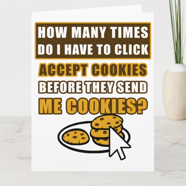 Carte De Remerciements Combien De Fois Dois-Je Cliquer Pour Accepter Les  (Devant)