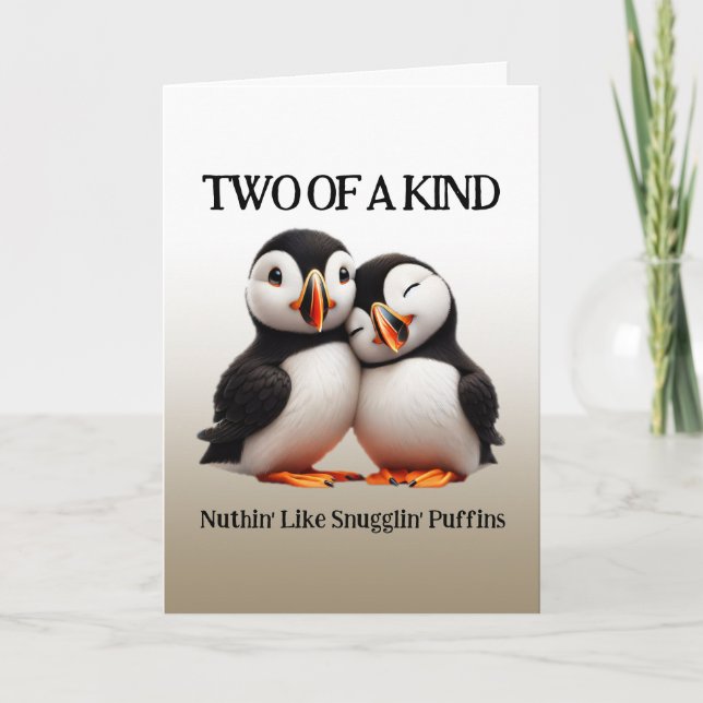 Carte De Remerciements Comme Les Puffins De Snugglin (Devant)