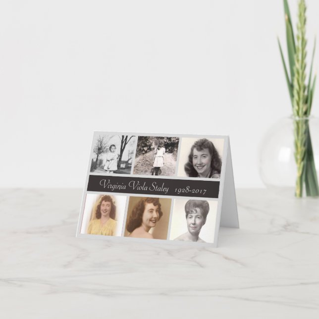 Carte de remerciements commémoratif (Devant)