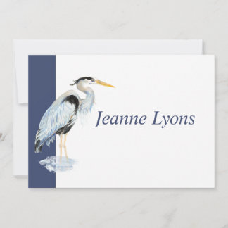Carte De Remerciements Commerce personnalisé Great Blue Heron Bird Busine
