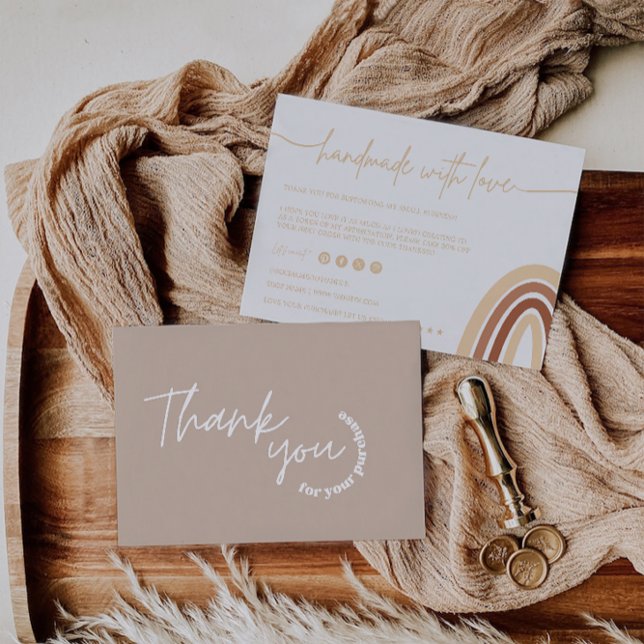 Carte de remerciements commercial modifiable (Editable Business Thank You Card)