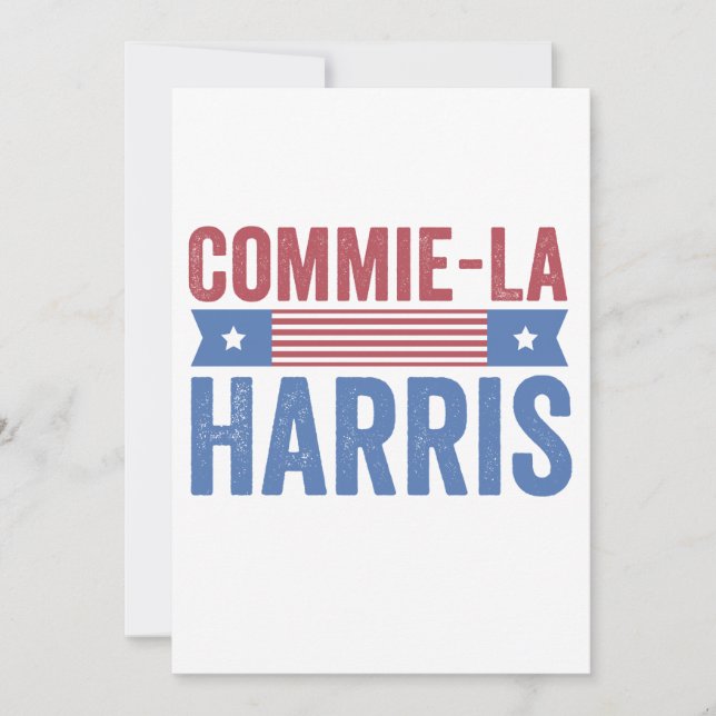 Carte De Remerciements Commie-La Harris 2024 Funny Anti Kamala Harris (Devant)