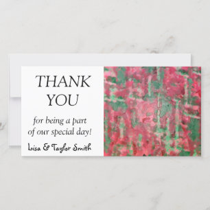 Carte De Remerciements Conception abstraite platic rouge verte