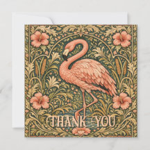 Conception art nouveau de flamant rose vintage