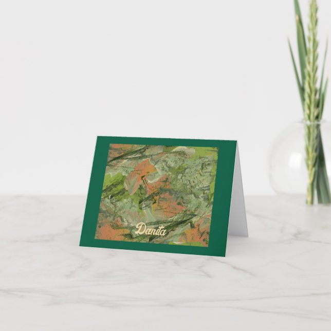 Carte De Remerciements Conception de Camouflage moderne (Devant)