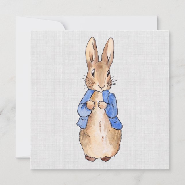 Carte De Remerciements Conception de fête de lapin de Pâques (Devant)