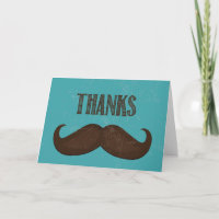 Carte de remerciements - conception de moustache