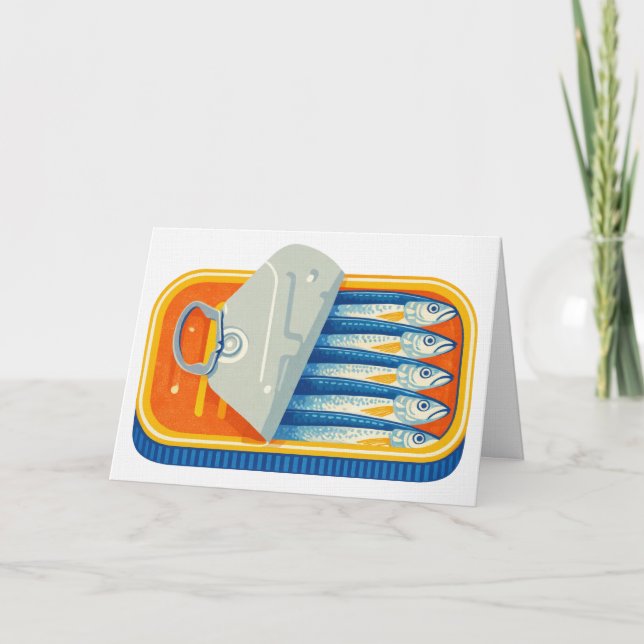 Carte De Remerciements Conception de sardines (Devant)