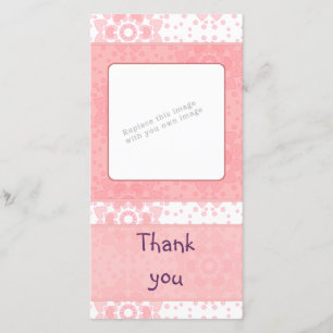 Carte De Remerciements Conception romantique de coeur