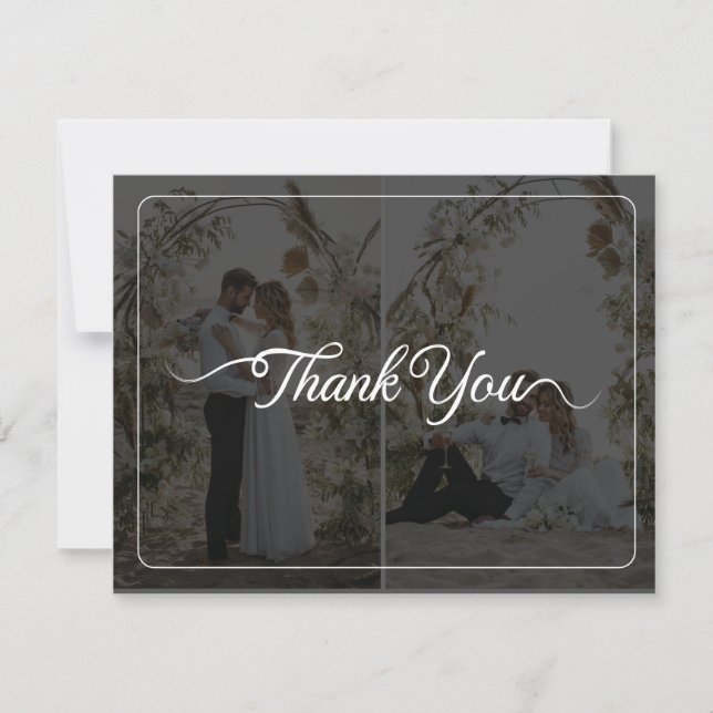 Carte De Remerciements Concevez votre propre 2 Mariage photo Collage (Devant)