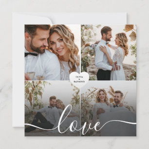 Carte De Remerciements Concevez votre propre amour Collage de photos