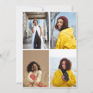Carte De Remerciements Concevez votre propre collection de 4 photos