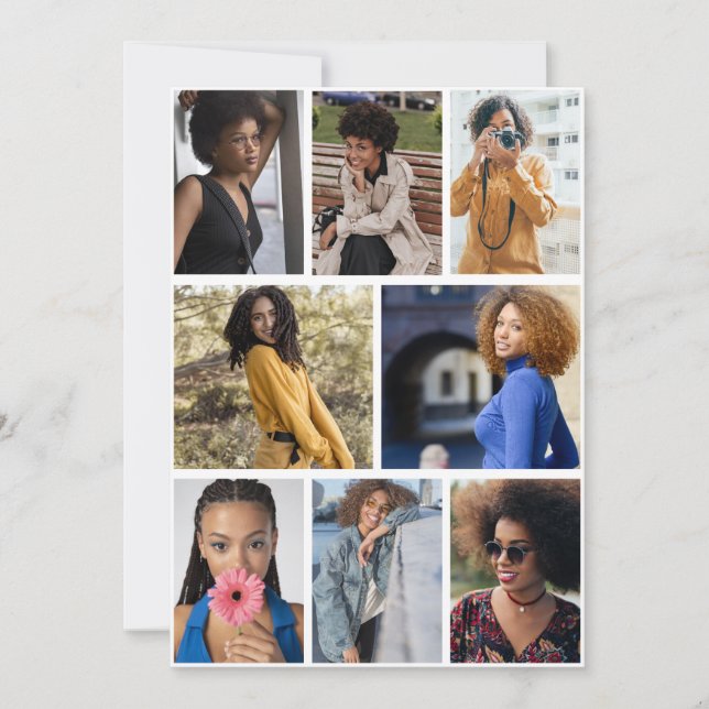 Carte De Remerciements Concevez votre propre collection de photos 8 (Devant)