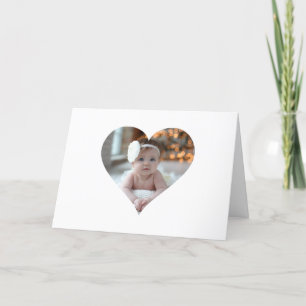 Carte De Remerciements Concevez votre propre photo en forme de coeur uniq