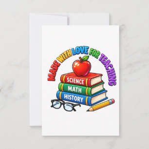 Carte De Remerciements Conçu Avec Amour Pour Enseigner Apprécier Les Ense