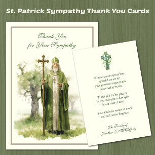 Carte De Remerciements Condolence de sympathie catholique irlandaise
