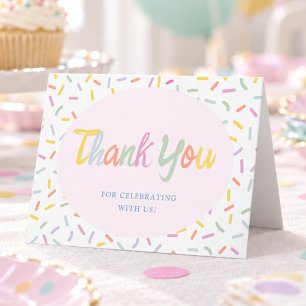 Carte De Remerciements Confettis Anniversaire 