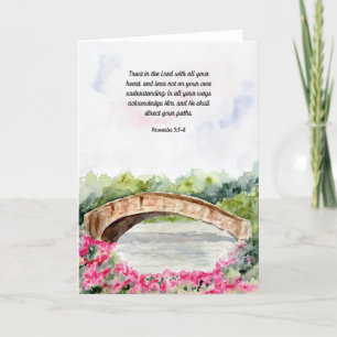 Carte De Remerciements Confiance dans le Seigneur Proverbes Bible Verse C