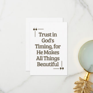 Carte De Remerciements Confiance en Dieu