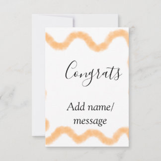 Carte De Remerciements Congrats orange spiral Spanish border boho retro n