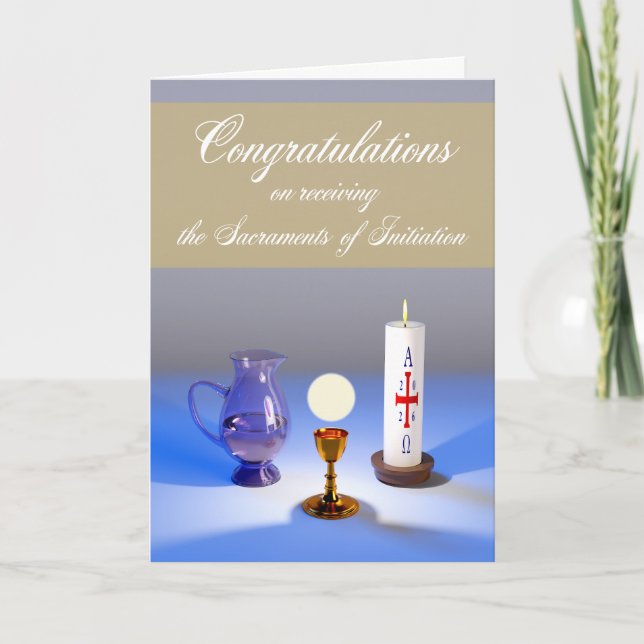 Carte De Remerciements Congratulations for RCIA/OCIA Easter Vigil 2026 (Devant)