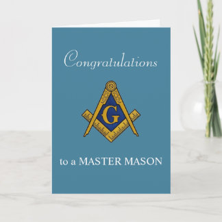Carte De Remerciements Congratulations Freemason Masonic Master Mason