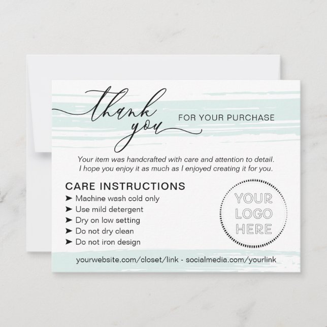 Carte De Remerciements Conseils d'affaires écologiques simples (Devant)