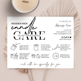 Carte De Remerciements Conseils minimaux d'entretien des bougies en bois