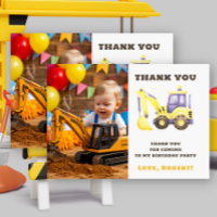 Construction Truck Excavateur fête d'anniversaire