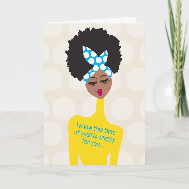 Carte De Remerciements Consultez vos amis forts - Année merdique (Devant)