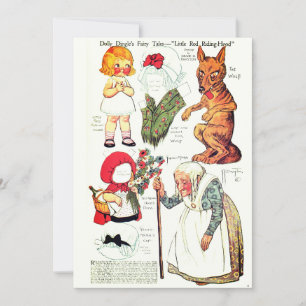 Carte De Remerciements Conte de fées rétro Halloween 🎃 Poupées en papie