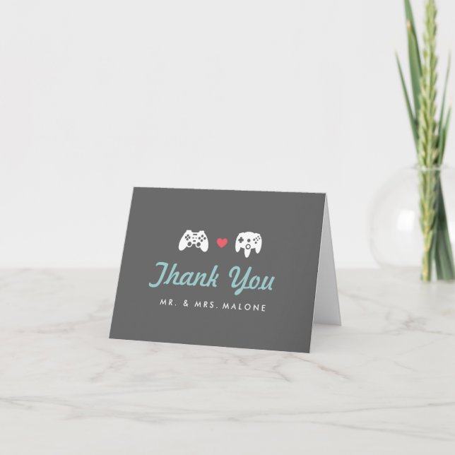 Carte De Remerciements Controller Lover Thank You (Devant)