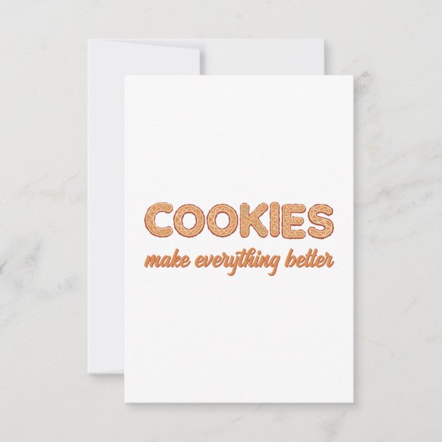 Carte De Remerciements Cookies tout mieux (Devant)