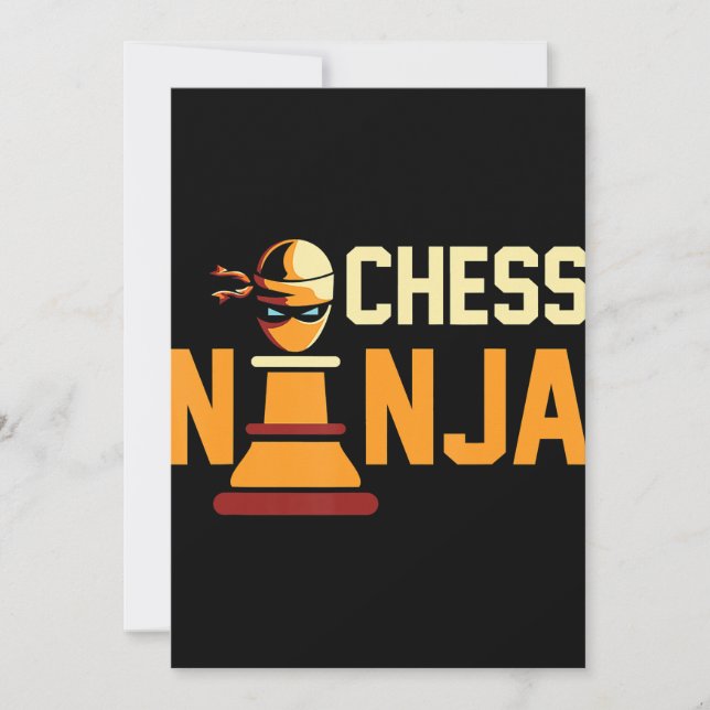 Carte De Remerciements Cool Chess Ninja Chess Lovers Cadeau (Devant)