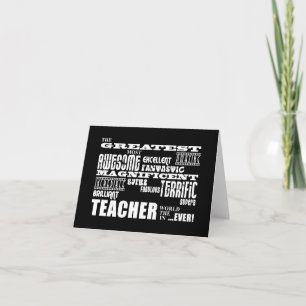 Carte De Remerciements Cool Moderne Fun Enseignants : Grand monde des ens